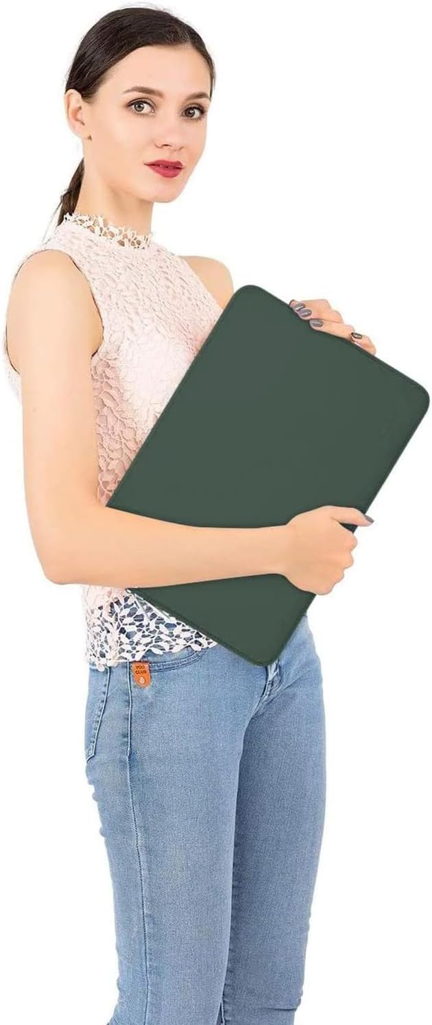 MOSISO Laptop Case 13.3 inch, 13-13.3 inch Laptop Sleeve Bag Compatible with MacBook Air/Pro 13 / Pro 14, HP Dell ASUS Lenovo Notebook, Neoprene Computer Sleeve Bag with Small Case, Midnight Green