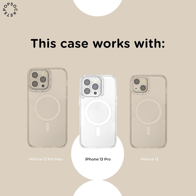 PopSockets iPhone 13 Pro Phone Case with MagSafe, Wireless Charging Compatible, Disney - Boho Wildflowers Maroon