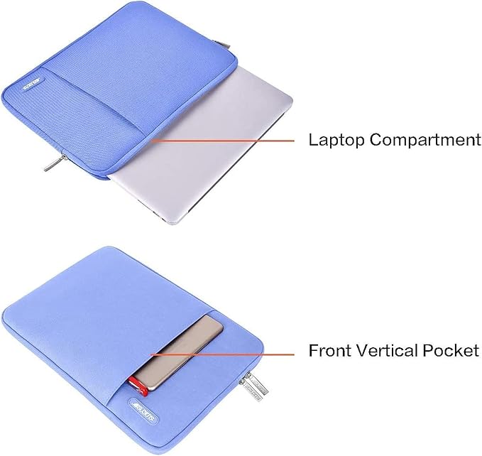 MOSISO Laptop Case 13 inch, 13 inch Laptop Sleeve Compatible with MacBook Air M4 M3 M2 M1 2025-2018 / Pro M2 M1 2025-2016, Polyester Vertical Computer Sleeve Bag with Pocket, Slate Blue