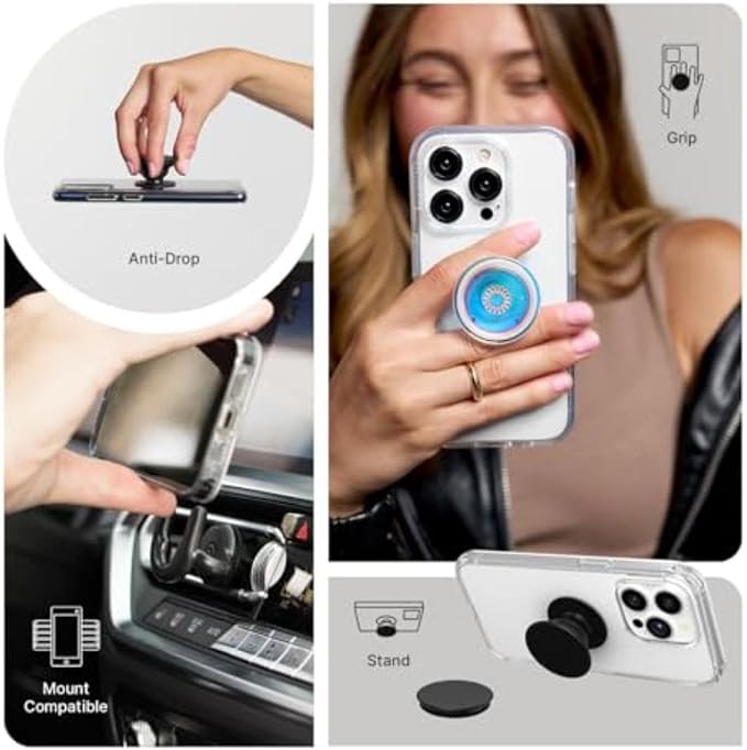 PopSockets iPhone 13 Phone Case with MagSafe, Wireless Charging Compatible, Bookish - Mirror Curse Breaker