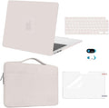 MOSISO Compatible with MacBook Air 13 inch Case 2025 2024 2023 2022 M4 A3240 M3 A3113 M2 A2681, Hard Shell&Sleeve Bag&Keyboard Skin&Webcam Cover&Screen Film for MacBook Air 13.6 inch, Stone Gray