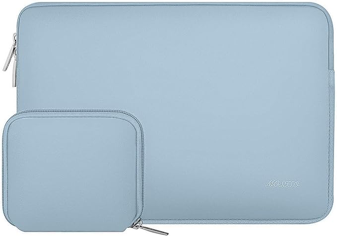 MOSISO Laptop Case 14 inch, 14 inch Laptop Sleeve Bag Compatible with HP Lenovo Dell ASUS Acer, HP Stream, Dell Latitude, Lenovo IdeaPad, Neoprene Computer Sleeve Bag with Small Case, Airy Blue