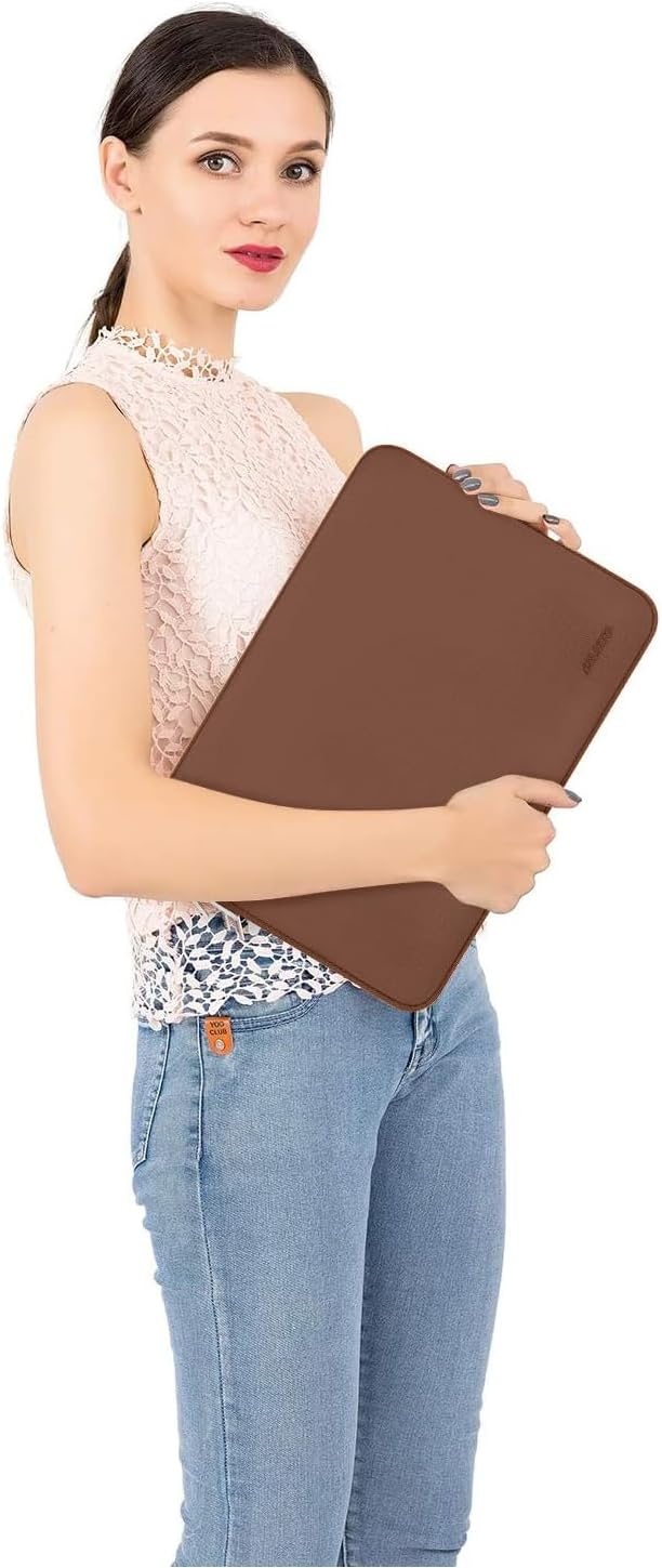 MOSISO Laptop Case 15 inch, 15 inch Laptop Sleeve Bag Compatible with MacBook Air 15 M4 A3241 M3 A3114 M2 A2941 2025 2024 2023, Dell XPS 15, Neoprene Computer Sleeve Bag with Small Case, Caramel Brown