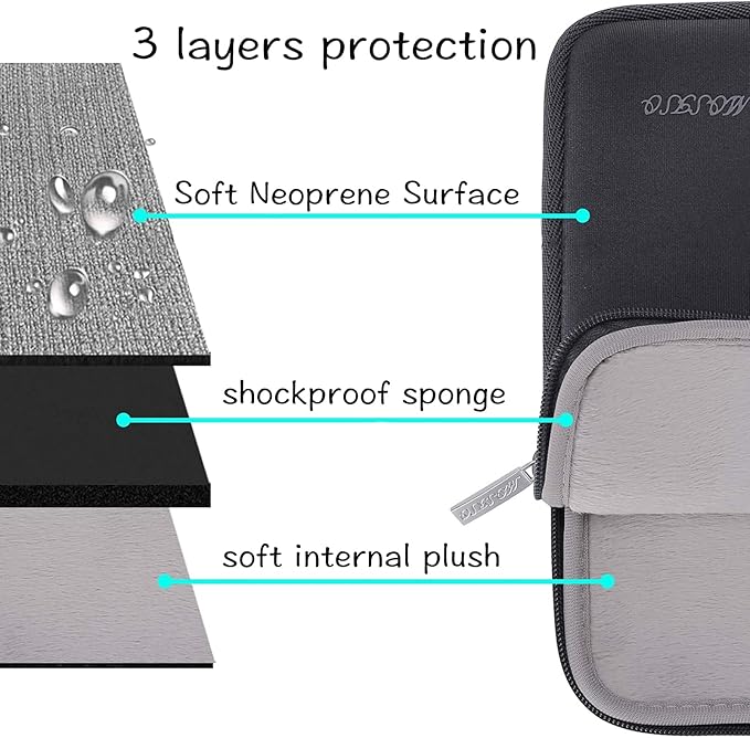 MOSISO Laptop Case 15 inch, 15 inch Laptop Sleeve Bag Compatible with MacBook Air 15 M4 A3241 M3 A3114 M2 A2941 2025 2024 2023, Dell XPS 15, Neoprene Computer Sleeve Bag with Small Case, Space Gray