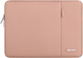 MOSISO Laptop Case 13.3 inch, 13-13.3 inch Laptop Sleeve Compatible with MacBook Air/Pro 13 / Pro 14, HP Dell ASUS Lenovo Notebook, Polyester Vertical Computer Sleeve Bag with Pocket, Salmon Pink