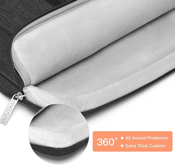 MOSISO 360 Protective Laptop Case 15 inch, Laptop Sleeve Compatible with MacBook Air 15 M4 A3241 M3 A3114 M2 A2941 2025-2023, Dell XPS 15, Side Open Bag with 2 Raised&1 Flapover Pockets, Slate Gray