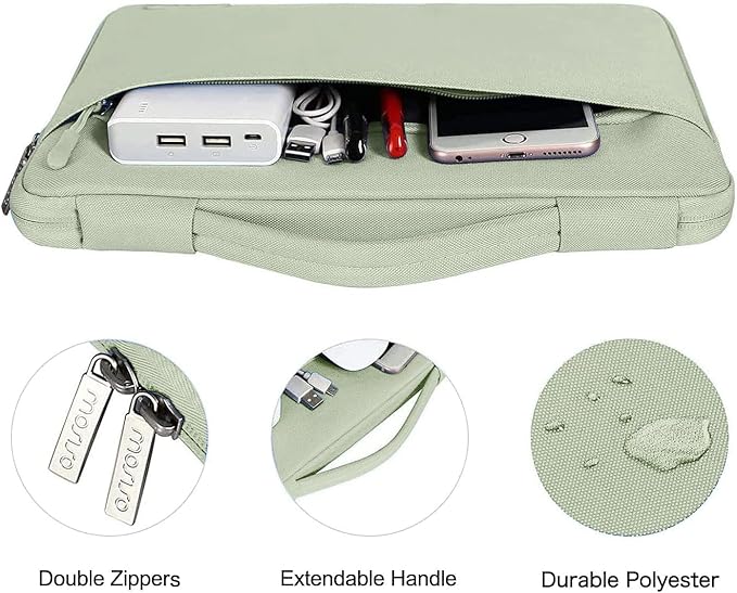 MOSISO Compatible with MacBook Air 13 inch Case 2025 2024 2023 2022 M4 A3240 M3 A3113 M2 A2681, Hard Shell&Sleeve Bag&Keyboard Skin&Webcam Cover&Screen Film for MacBook Air 13.6 inch, Sage Green