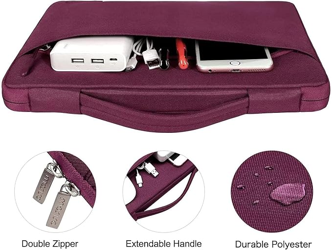 MOSISO Compatible with MacBook Air 13 inch Case 2025 2024 2023 2022 M4 A3240 M3 A3113 M2 A2681, Hard Shell&Sleeve Bag&Keyboard Skin&Webcam Cover&Screen Film for MacBook Air 13.6 inch, Burgundy
