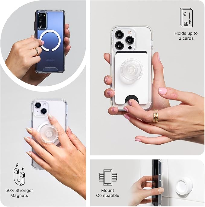 PopSockets iPhone 14 Phone Case with MagSafe- Main Character | Magnetic, Wireless Charging, Camera & Drop Protection, Witchy, Halloween, Horror