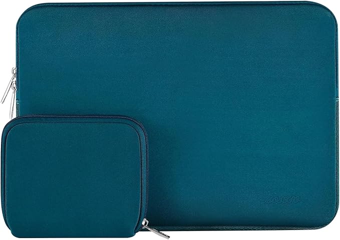 MOSISO Laptop Case 13.3 inch, 13-13.3 inch Laptop Sleeve Bag Compatible with MacBook Air/Pro 13 / Pro 14, HP Dell ASUS Lenovo Notebook, Neoprene Computer Sleeve Bag with Small Case, Deep Teal