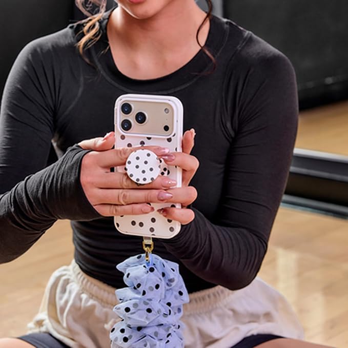 PopSockets iPhone 14 Phone Case with MagSafe- Spotlight Dots | Magnetic, Wireless Charging, Camera & Drop Protection, Phone, Women, Electronic Accessories, For iPad/Kindle/iPhone/Android