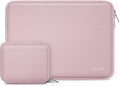 MOSISO Laptop Case 13.3 inch, 13-13.3 inch Laptop Sleeve Bag Compatible with MacBook Air/Pro 13 / Pro 14, HP Dell ASUS Lenovo Notebook, Neoprene Computer Sleeve Bag with Small Case, Baby Pink