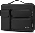 MOSISO 360 Protective Laptop Case 13 inch, Laptop Sleeve Compatible with MacBook Air 13 inch M4 M3 M2 M1 2025-2018 / Pro 13 M2 M1 2025-2016, Side Open Bag with 2 Raised&1 Flapover Pockets, Black