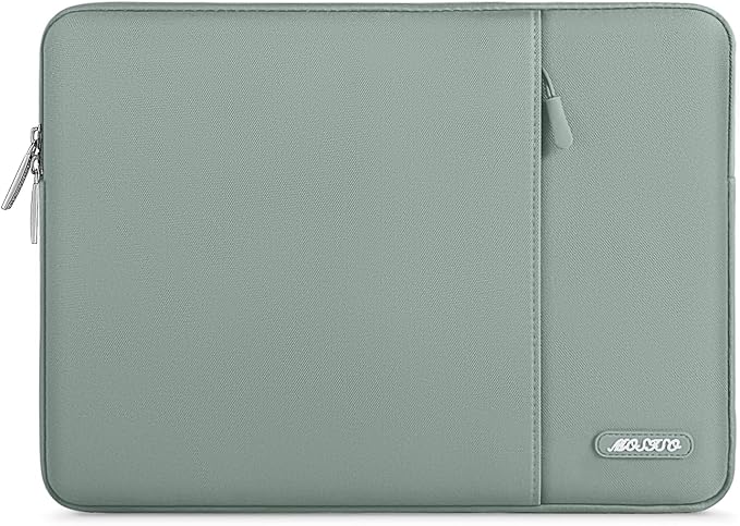 MOSISO Laptop Case 13 inch, 13 inch Laptop Sleeve Compatible with MacBook Air M4 M3 M2 M1 2025-2018 / Pro M2 M1 2025-2016, Polyester Vertical Computer Sleeve Bag with Pocket, Antique Green