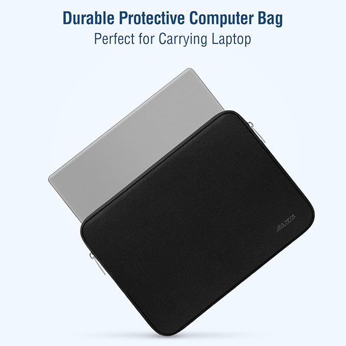MOSISO Laptop Case 18.5 inch, 18-18.5 inch Laptop Sleeve Bag Compatible with ASUS Gaming Monitor HP Dell Lenovo Notebook, Neoprene Computer Sleeve Bag with Small Case, Black