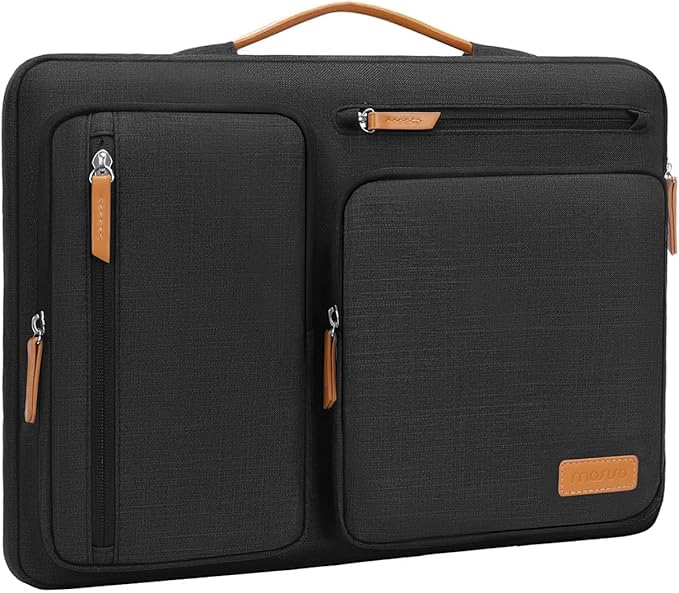 MOSISO 360 Protective Laptop Case 17.3 inch, 17-17.3 inch Laptop Sleeve Compatible with Dell, HP, Lenovo, Asus, Acer, Alienware, Side Open Carrying Case with 4 Zipper Pockets&Handle, Black