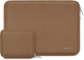 MOSISO Laptop Case 13.3 inch, 13-13.3 inch Laptop Sleeve Bag Compatible with MacBook Air/Pro 13 / Pro 14, HP Dell ASUS Lenovo Notebook, Neoprene Computer Sleeve Bag with Small Case, Mocha