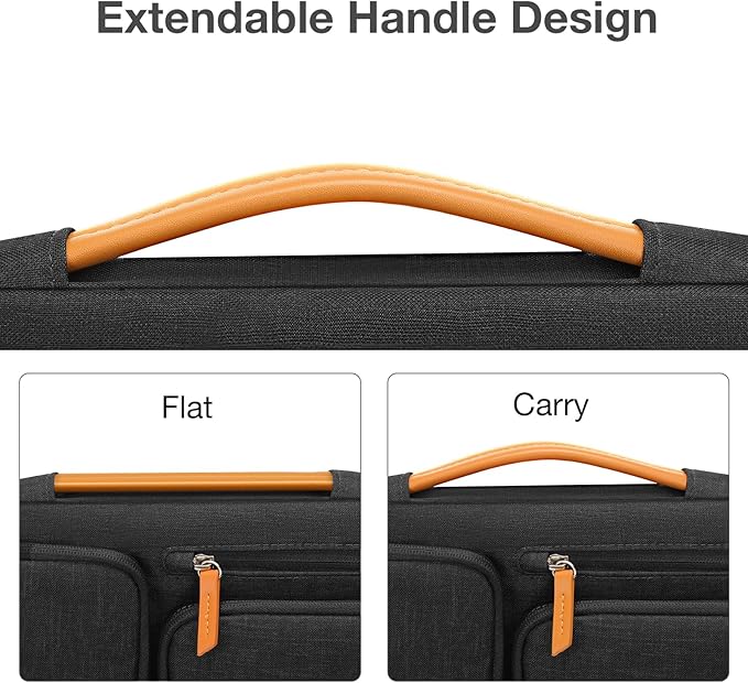 MOSISO 360 Protective Laptop Case 17.3 inch, 17-17.3 inch Laptop Sleeve Compatible with Dell, HP, Lenovo, Asus, Acer, Alienware, Side Open Carrying Case with 4 Zipper Pockets&Handle, Black