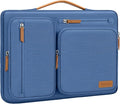 MOSISO 360 Protective Laptop Case 13.3 inch, 13-13.3 inch Laptop Sleeve Compatible with MacBook Air/Pro 13 / Pro 14,HP Dell Acer ASUS,Side Open Carrying Case with 4 Zipper Pockets&Handle, Cadet Blue