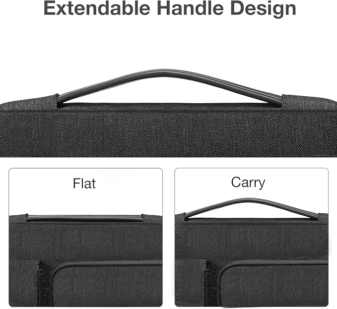 MOSISO 360 Protective Laptop Case 15 inch, Laptop Sleeve Compatible with MacBook Air 15 M4 A3241 M3 A3114 M2 A2941 2025-2023, Dell XPS 15, Side Open Bag with 2 Raised&1 Flapover Pockets, Slate Gray