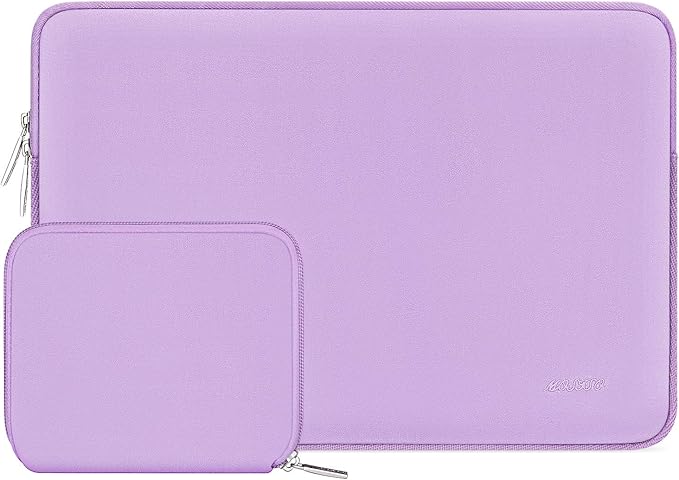 MOSISO Laptop Case 13.3 inch, 13-13.3 inch Laptop Sleeve Bag Compatible with MacBook Air/Pro 13 / Pro 14, HP Dell ASUS Lenovo Notebook, Neoprene Computer Sleeve Bag with Small Case, Purple