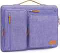 MOSISO 360 Protective Laptop Case 13.3 inch, 13-13.3 inch Laptop Sleeve Compatible with MacBook Air/Pro 13 / Pro 14,HP Dell Acer ASUS,Side Open Carrying Case with 4 Zipper Pockets&Handle, Purple