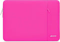 MOSISO Laptop Case 13.3 inch, 13-13.3 inch Laptop Sleeve Compatible with MacBook Air/Pro 13 / Pro 14, HP Dell ASUS Lenovo Notebook, Polyester Vertical Computer Sleeve Bag with Pocket, Bright Rose