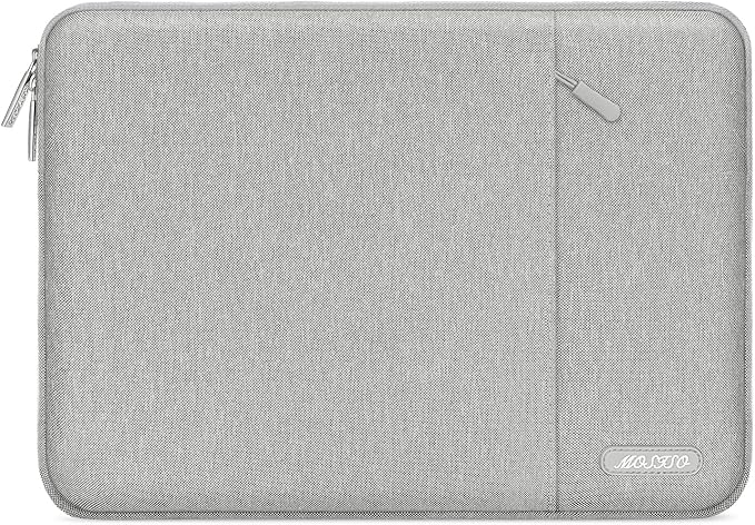 MOSISO Laptop Case 17.3 inch, 17-17.3 inch Laptop Sleeve Compatible with Dell, HP, Lenovo, Asus, Acer, Alienware, Polyester Vertical Computer Sleeve Bag with Pocket, Gray
