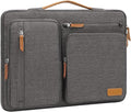 MOSISO 360 Protective Laptop Case 15 inch, 15 inch Laptop Sleeve Compatible with MacBook Air M4 M3 M2 2025 2024 2023, Dell XPS Plus, Side Open Carrying Case with 4 Zipper Pockets&Handle, Taupe Gray