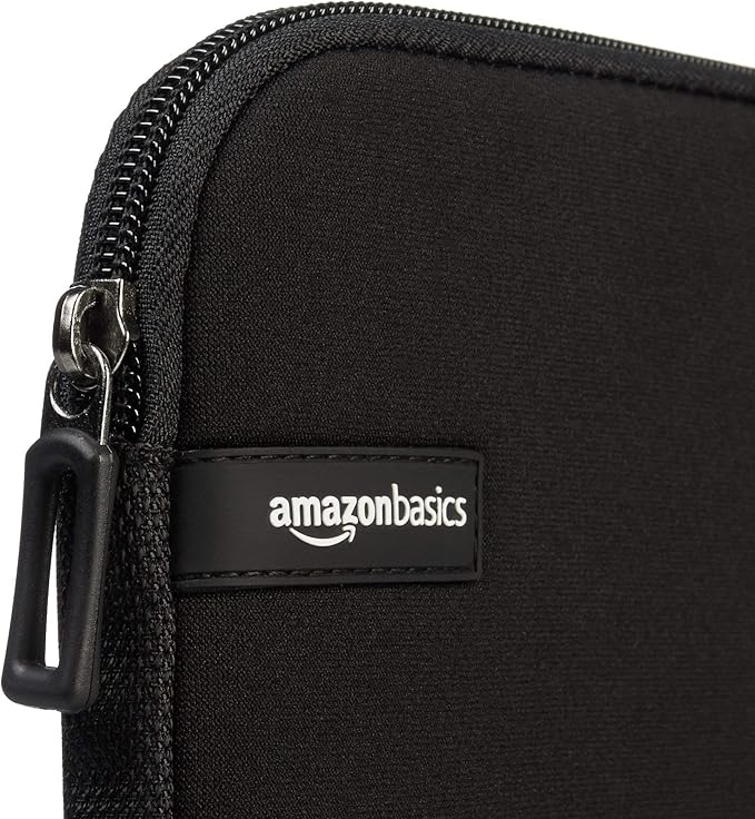 Amazon Basics 17.3-inch Laptop Sleeve, Protective Carrying Case with Zipper for Computer Protection, Black
