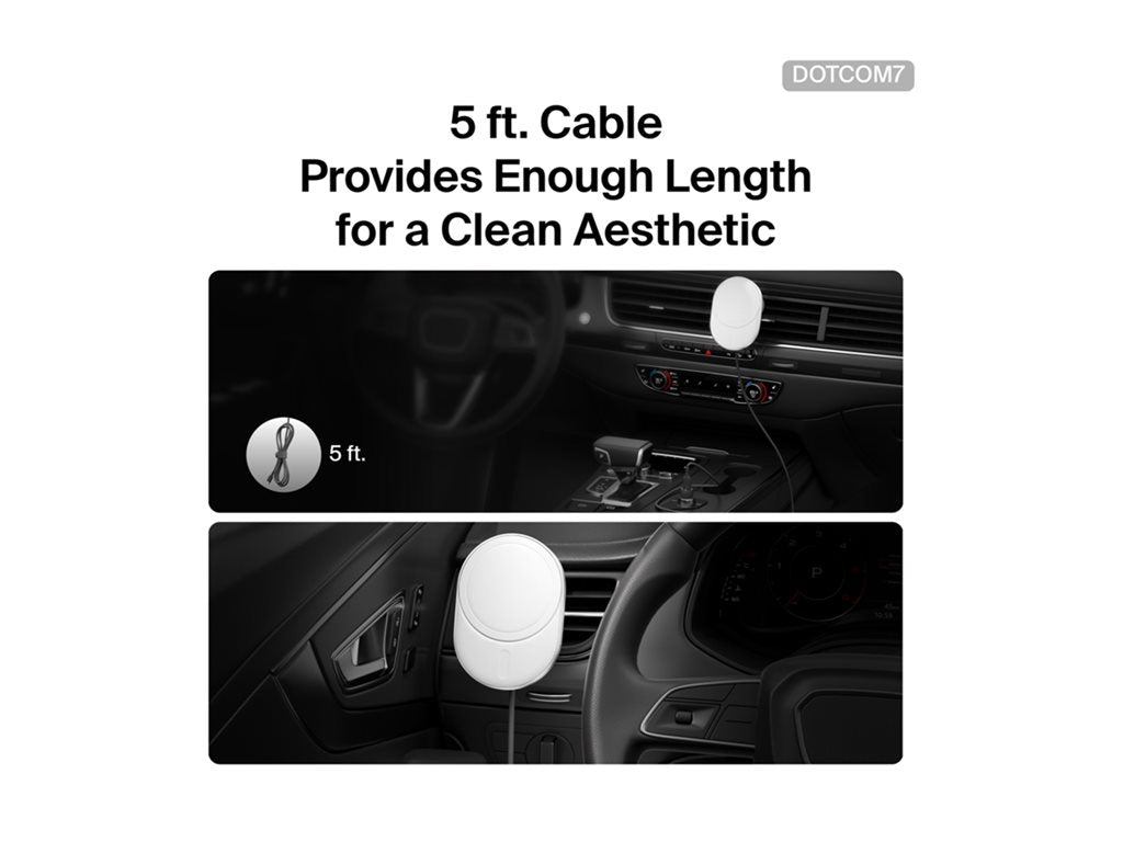 Belkin - Car wireless charging holder - magnetic with Qi2 + car power adapter - 15 Watt - Fast Charge - gray WIC008BTGR-V2