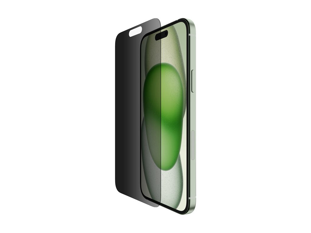 Belkin ScreenForce Pro - Screen protector for cellular phone - 2.5D - glass - with privacy filter - glass - for Apple iPhone OVA148ZZ