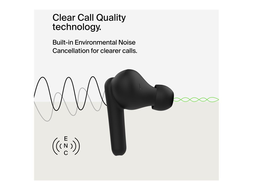 Belkin SoundForm Rhythm - True wireless earphones with mic - in-ear - Bluetooth - black AUC012BTBK