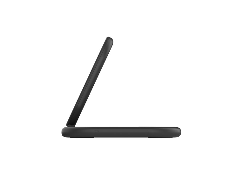 Belkin - Wireless charging stand - magnetic, foldable, with Qi2 + AC power adapter - 15 Watt - Fast Charge - black WIZ029TTBK
