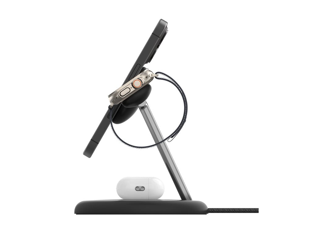 Belkin - Wireless charging stand - magnetic with Qi2 + AC power adapter - 15 Watt - Fast Charge - black WIZ023TTBK