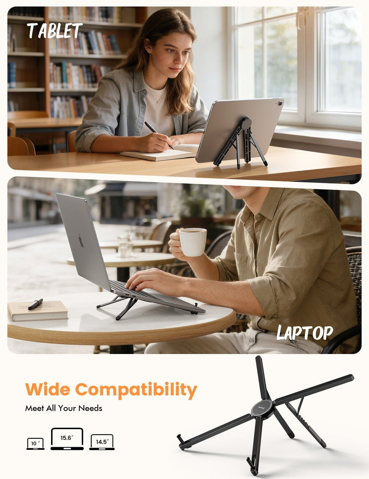 Foldable Ultra-Slim Foldable Portable Laptop Stand for Desk