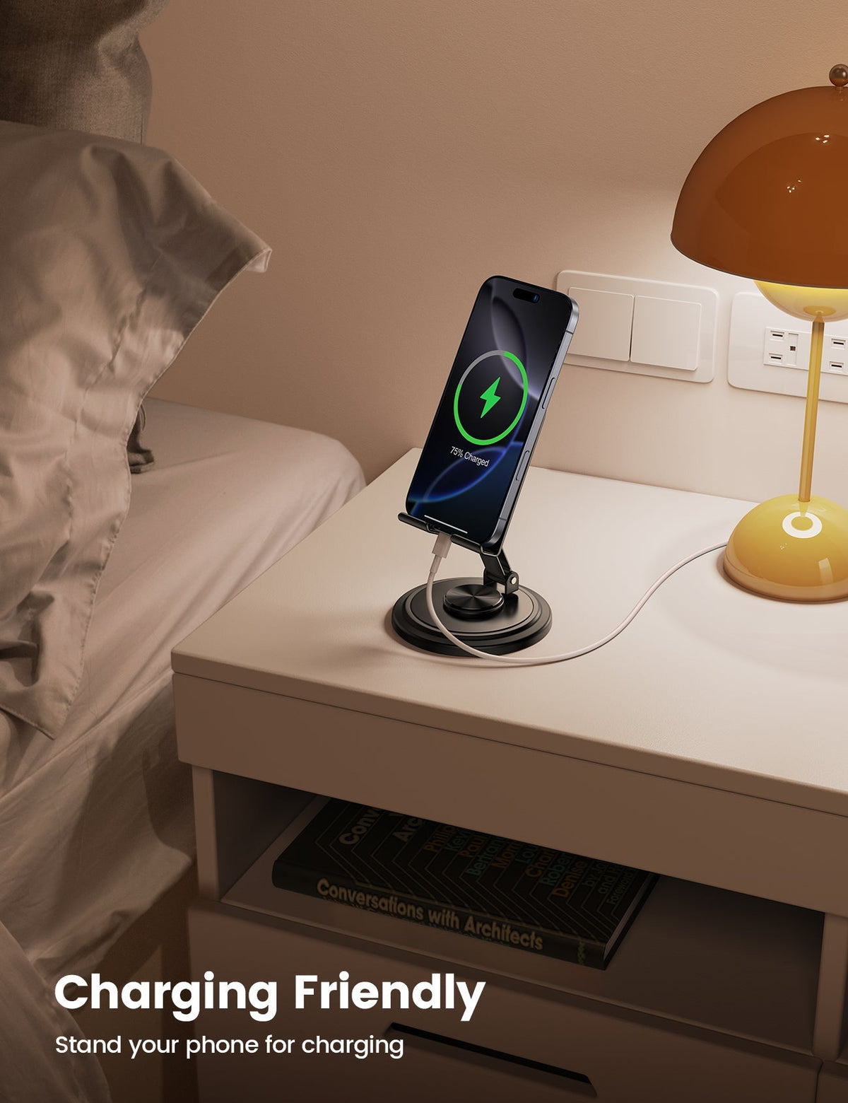 Lamicall 360° Rotation Sturdy Adjustable Desktop Phone Holder Foldable Mobile Stand