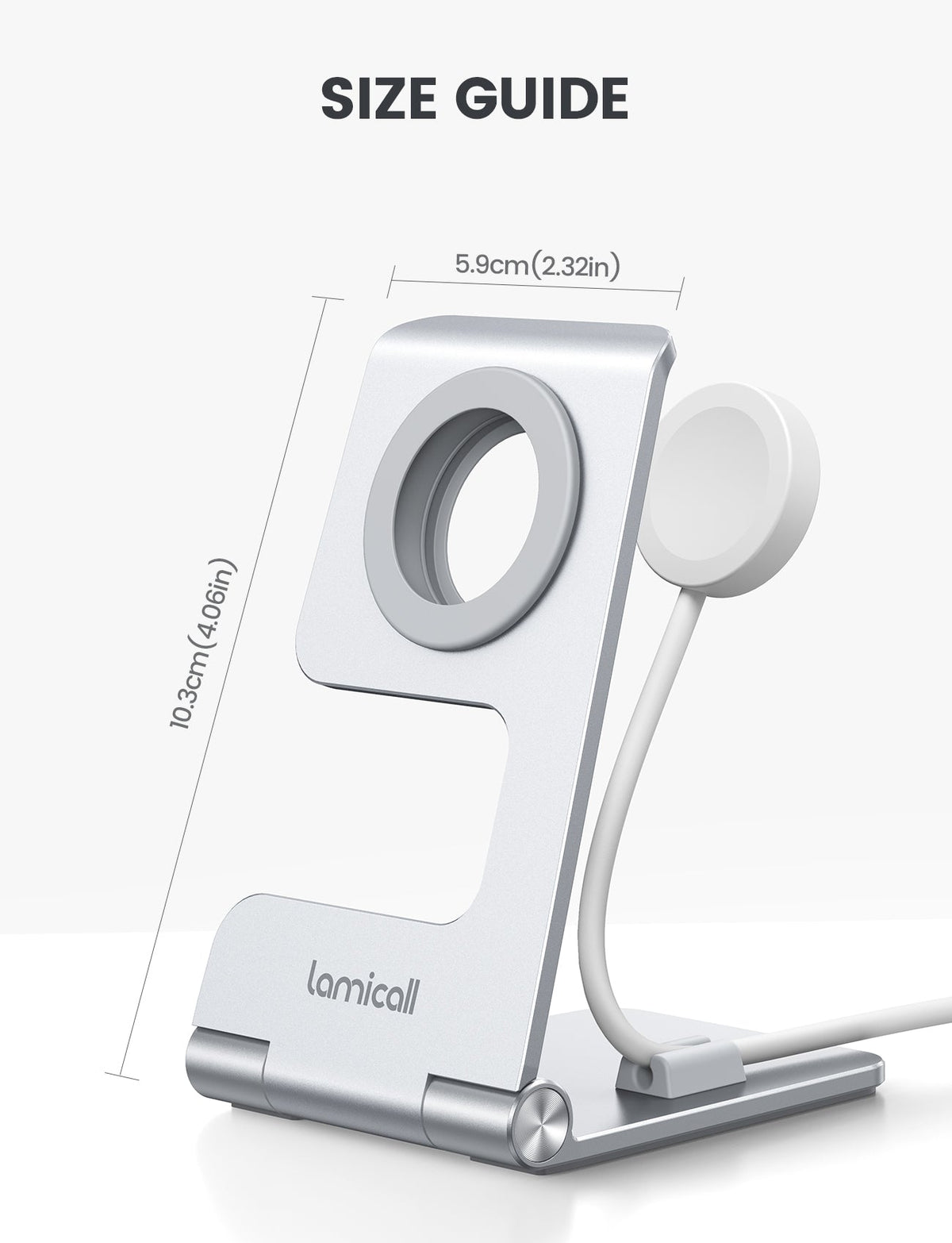 Foldable Aluminum Foldable Apple Watch Stand for Charger