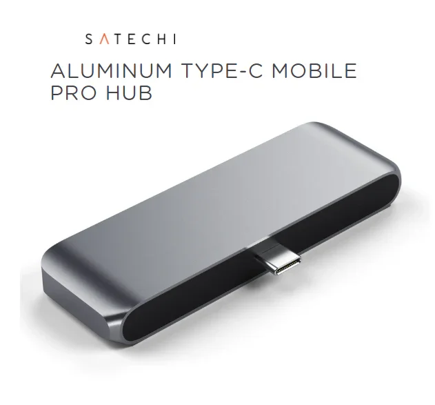 Satechi Type-C / USB-C Aluminium Clamp 4K USB Hub Pro - Space Grey ST-TCMPHM 879961008031